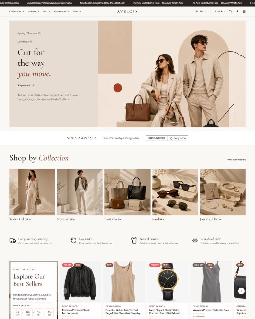 AVELQIS: A Premium Fashion Shopify Theme by XLOXI