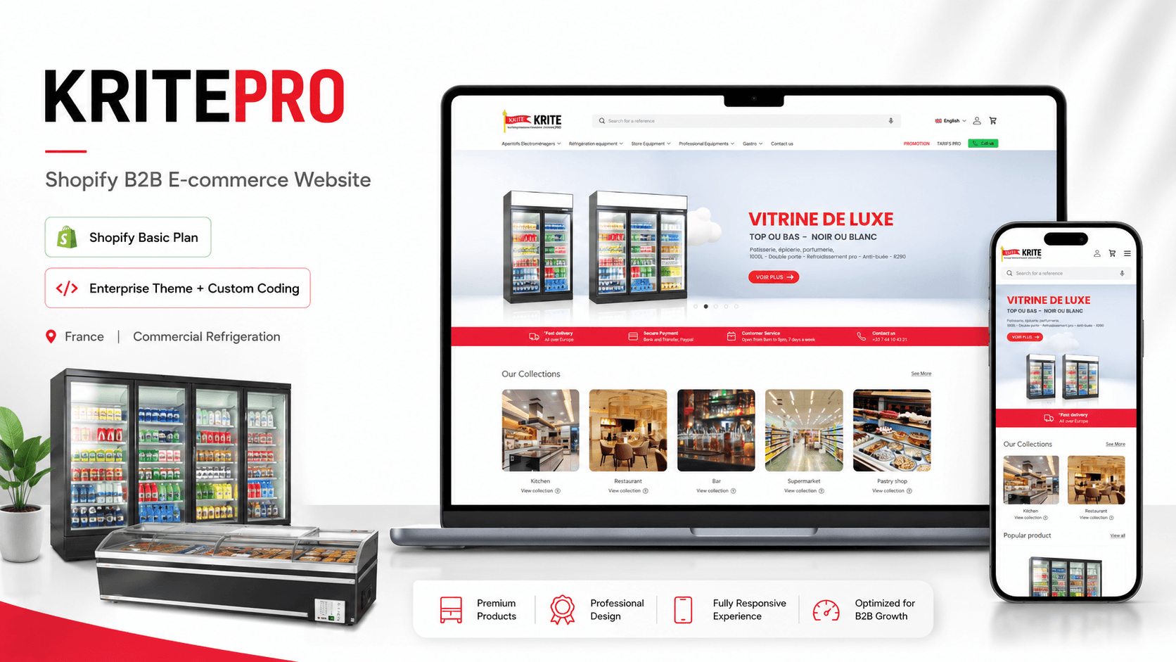 KRITEPRO – Shopify B2B E-commerce Website Development