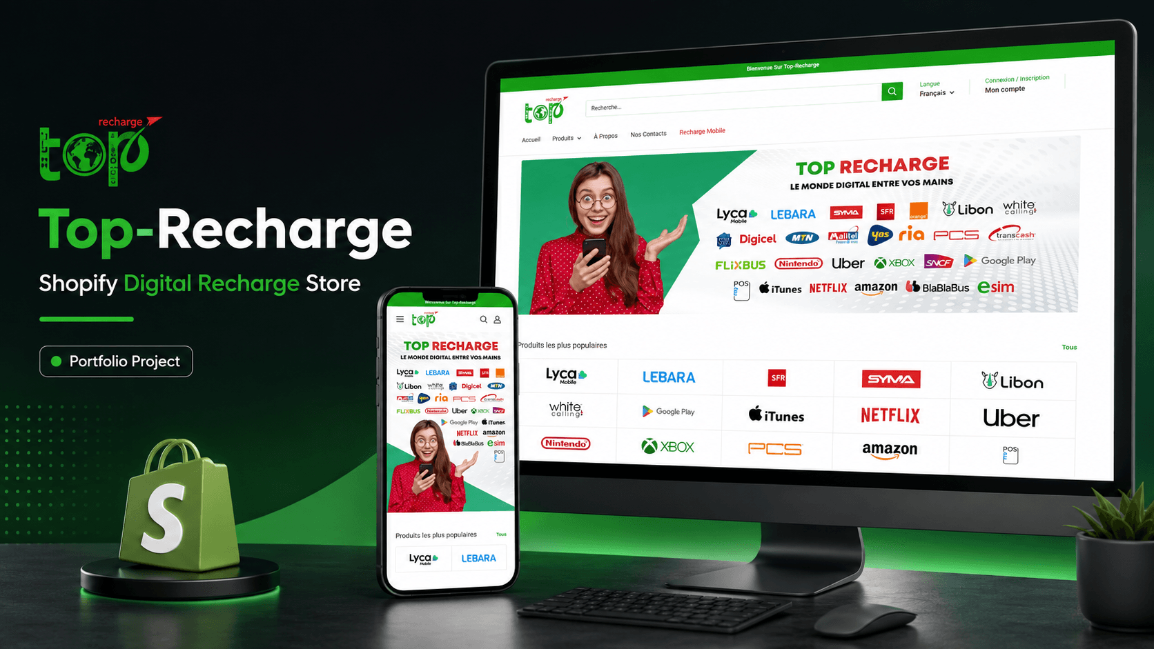 Top-Recharge – Shopify Digital Recharge & Gift Card Store Development