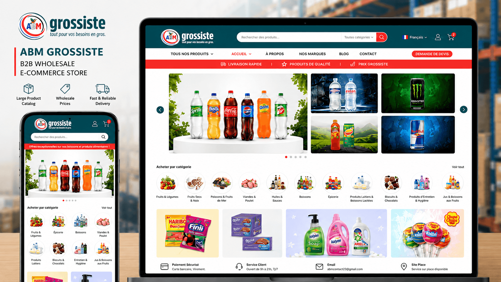 ABM Grossiste – B2B Wholesale eCommerce Store