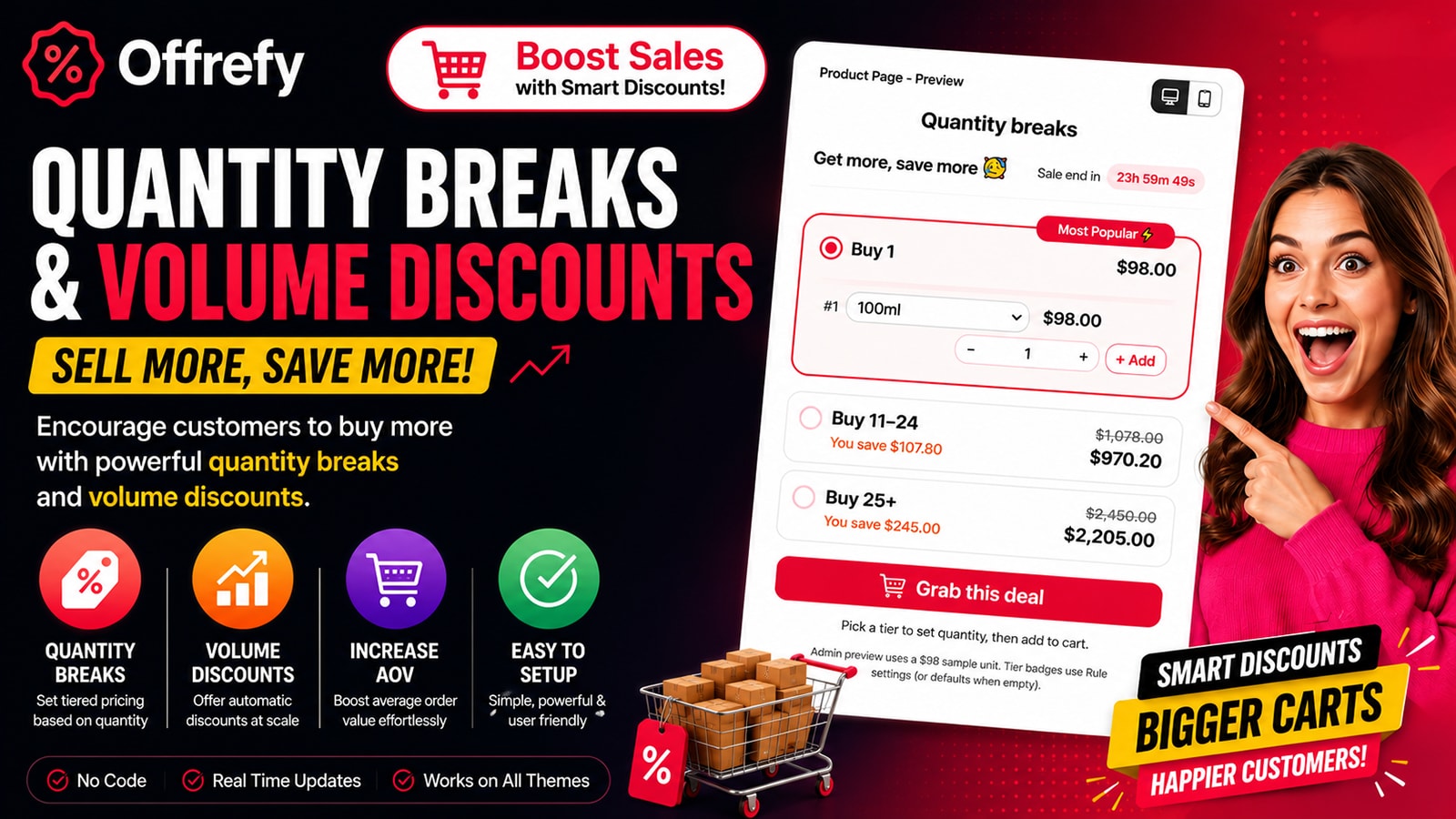Offrefy – Shopify Volume Discount & Quantity Break App